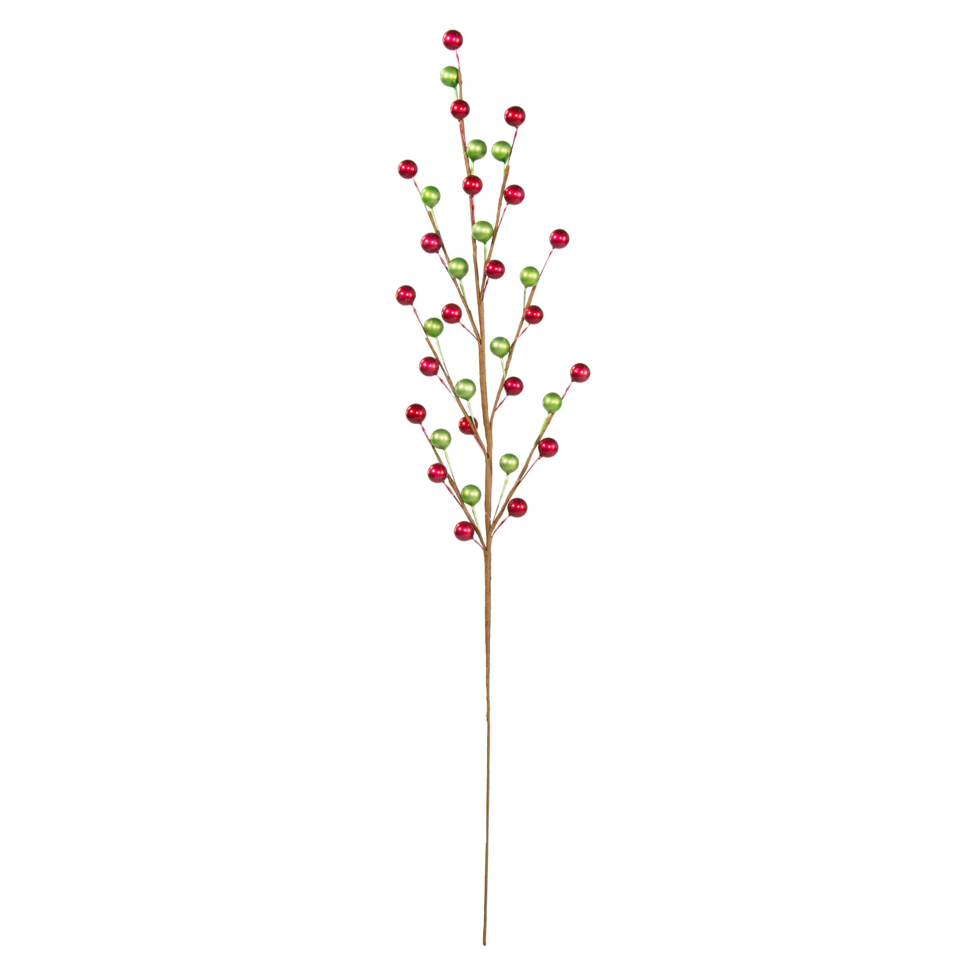 19" Berry Spray: Metallic Red & Green