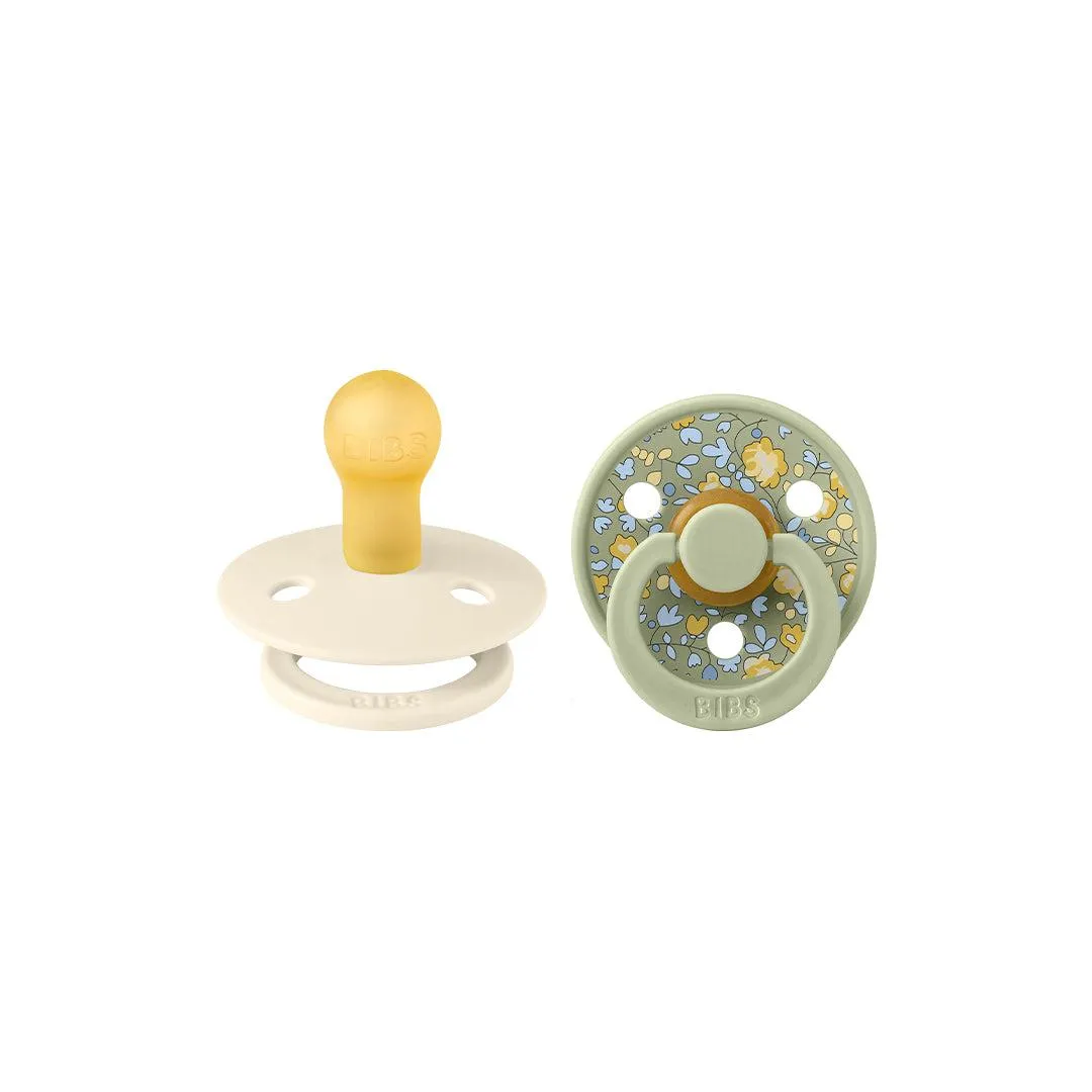 BIBS X LIBERTY Colour Latex Pacifier - 2 Pack - Sage Mix - Eloise