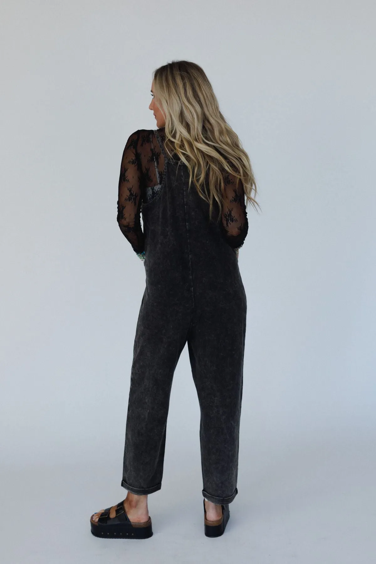 Brooke Pocket Jumpsuit - Ash Black