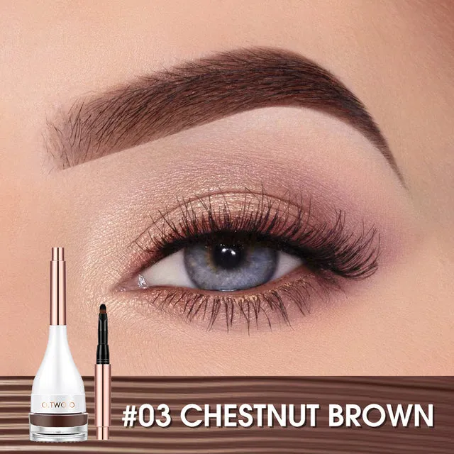 Eyebrow Brow Mascara Natural Waterproof Long Lasting Creamy Brow Gel with Brush