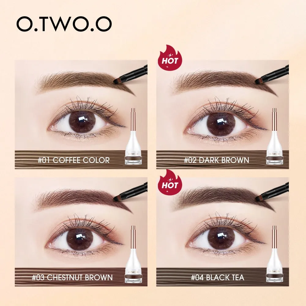 Eyebrow Brow Mascara Natural Waterproof Long Lasting Creamy Brow Gel with Brush