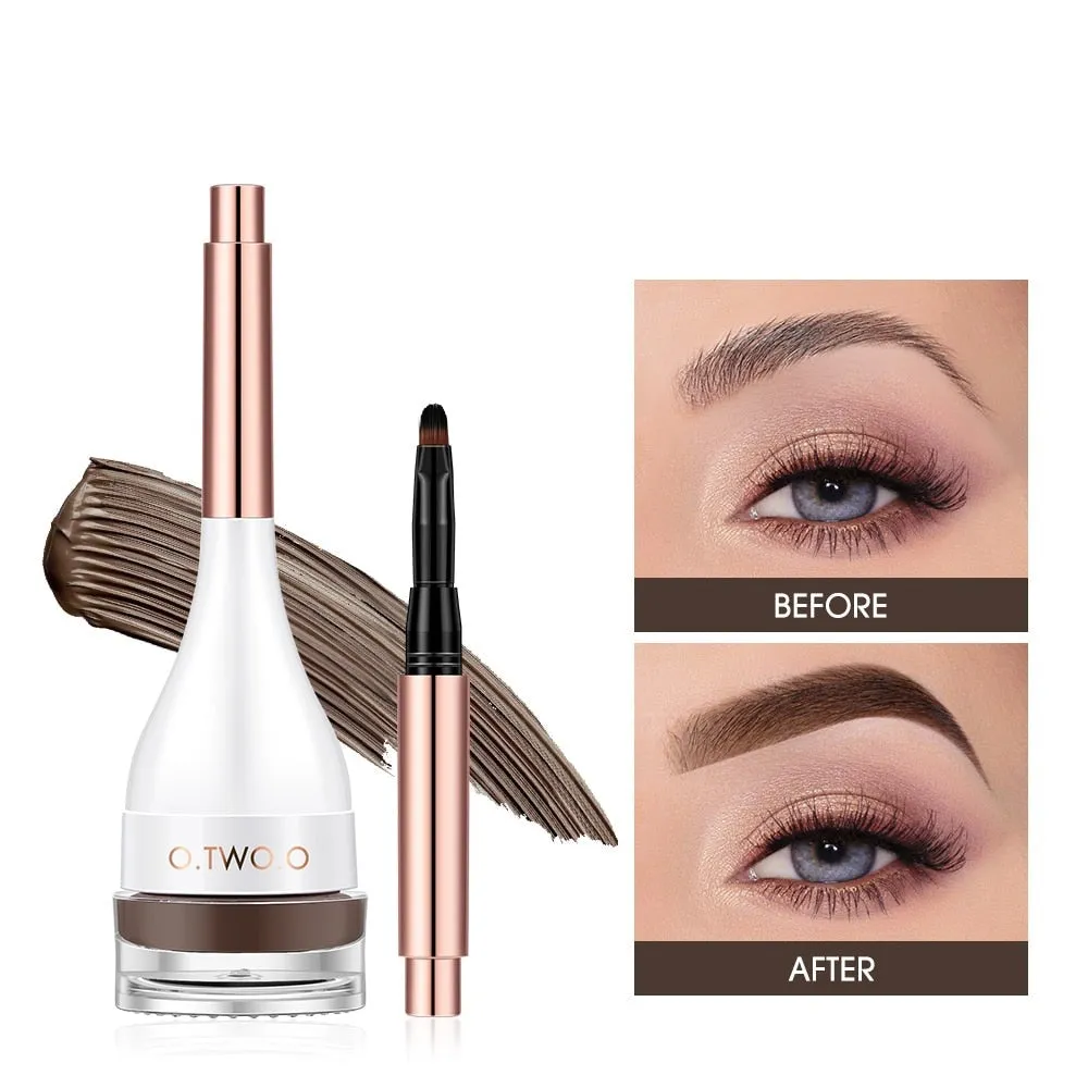 Eyebrow Brow Mascara Natural Waterproof Long Lasting Creamy Brow Gel with Brush