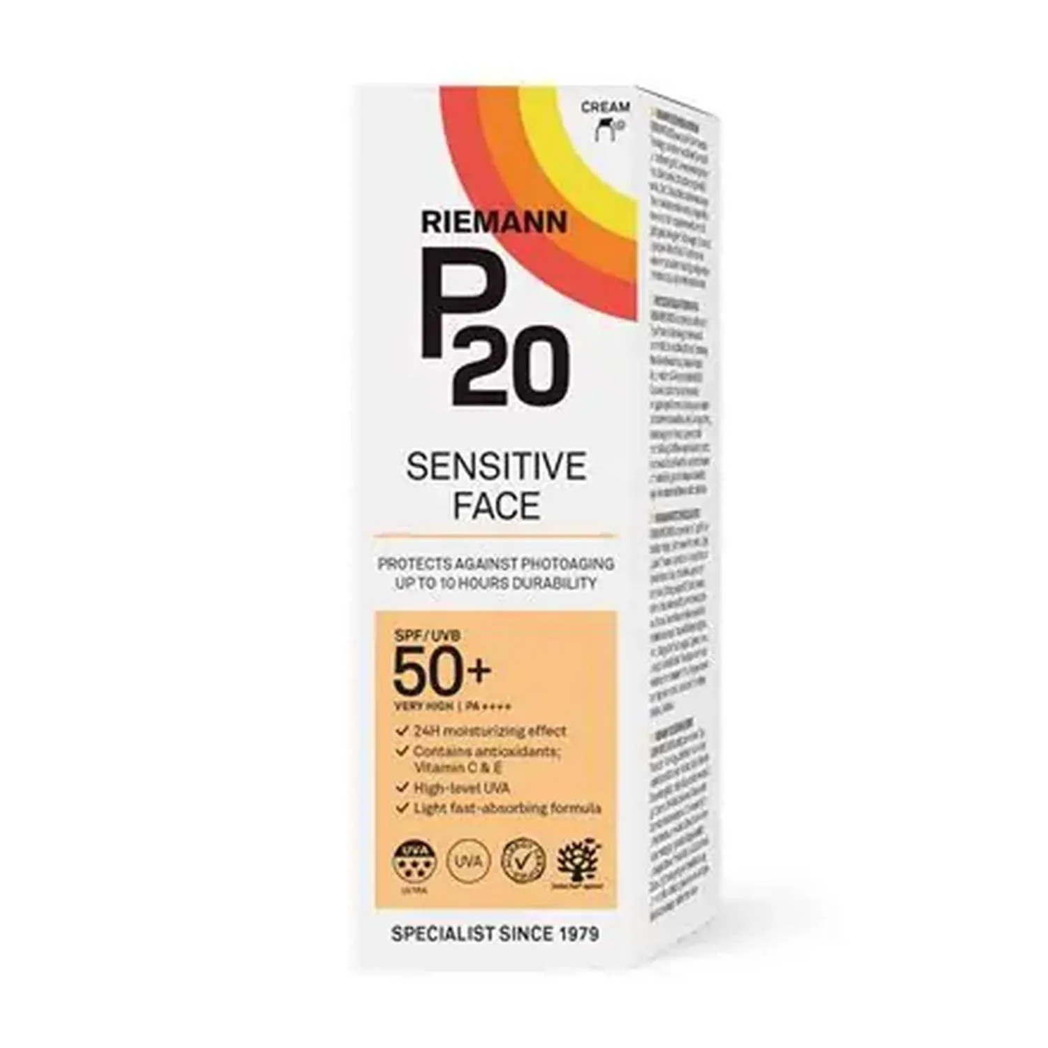 Riemann P20 SPF50  Sunscreen Sensitive Face Cream 50 Grams