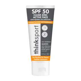 ThinkSport Clear Zinc Daily Face Sunscreen SPF 50