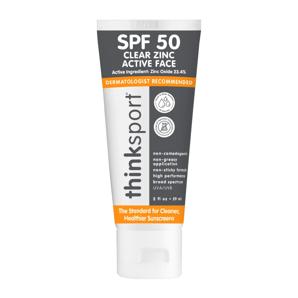 ThinkSport Clear Zinc Daily Face Sunscreen SPF 50